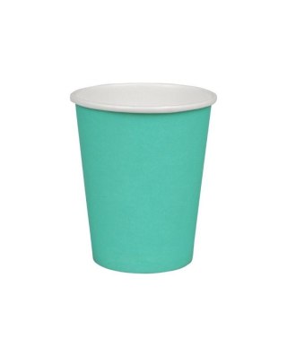 Kubek jednorazowy turkusowy papierowy papier 250ml (nd) (132666)