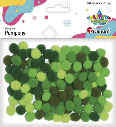 Pompony Craft-Fun Series zielony 120 szt Titanum (282922)