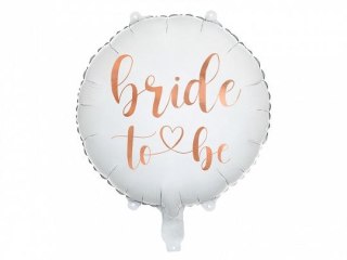 Balon foliowy Bride to be 45cm, biały 18cal Partydeco (FB139)