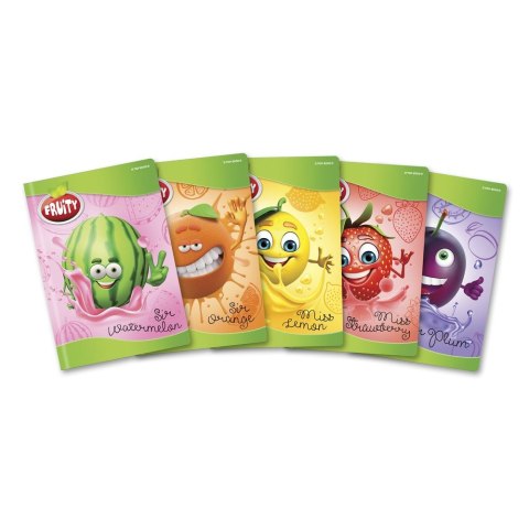 Zeszyt A5 Fruity 16k. 70g gładka Top 2000 (400114097)