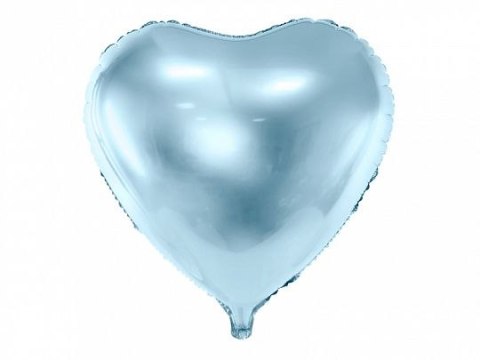 Balon foliowy Serce, 45cm, błękitne 18cal Partydeco (FB9M-011)