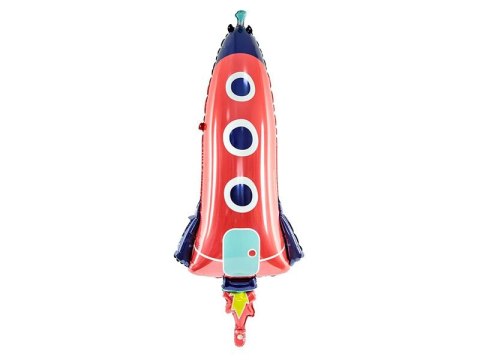 Balon foliowy Rakieta, 44x115cm, mix 45cal Partydeco (FB61)