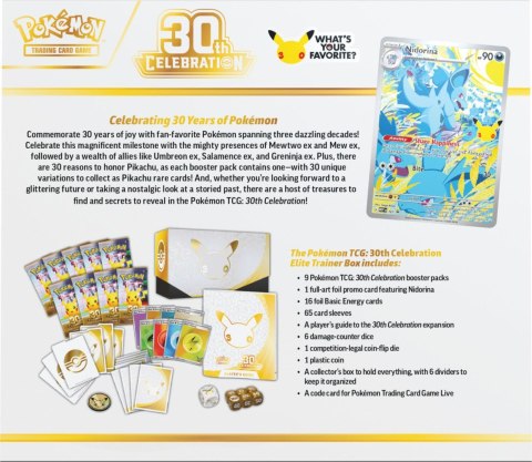 Karty Pokémon TCG: 30th Celebration - Elite Trainer Box Rebel (196214144828)