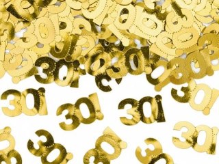 Konfetti metalizowane, liczba 30, 15g Partydeco (KONS35-30-019ME)