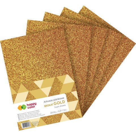 Arkusz piankowy kolor: złoty 5 ark. [mm:] 210x297 Happy Color (HA 7132 2030-11)