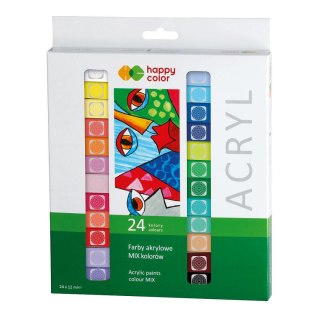 Farba akrylowa kolor: mix 12ml Happy Color (HA 7370 0012-H24)