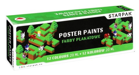 Farby plakatowe Pixel kolor: mix 20ml 12 kolor. Starpak (521495)