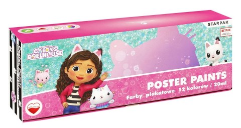 Farby plakatowe kolor: mix 20ml 12 kolor. Starpak (536926)