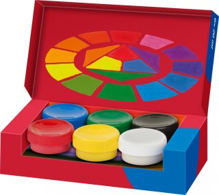 Farby plakatowe kolor: różne 20ml 6 kolor. Faber Castell (121040 FC)