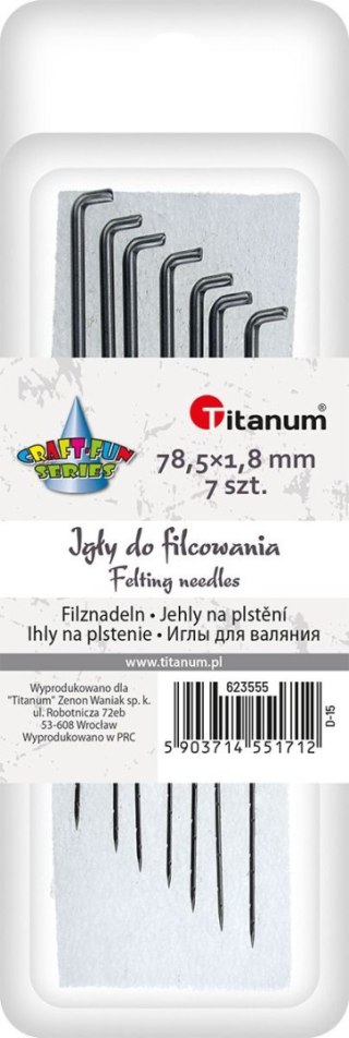 Igły Craft-Fun Series IGŁY do filcowania metal Titanum 7 sztuk