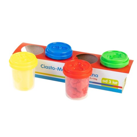 Plastelina 4 kol. 4 tuby ciasto-masa mix 56g Smily Play (SP83347)