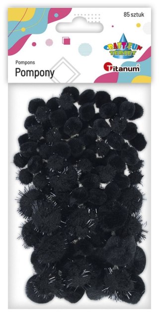 Pompony Craft-Fun Series czarne 85 szt Titanum (DIY-X-24(2)A)