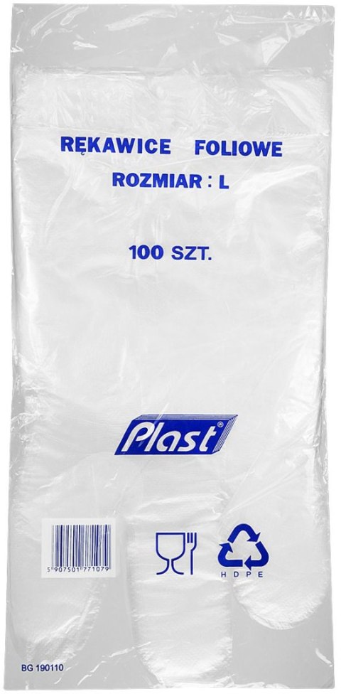 Rękawiczki jednorazowe L 100 szt Plast