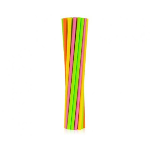 Słomka papierowa, fluo mix 24 szt Godan (RP-FX24)
