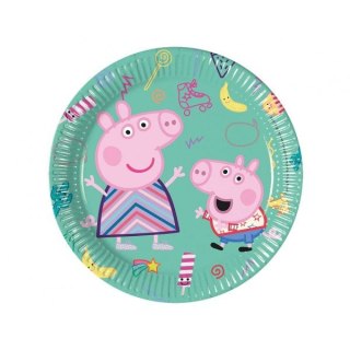 Talerz jednorazowy Peppa Pig papier śr. 200mm 8 szt Godan (93488)