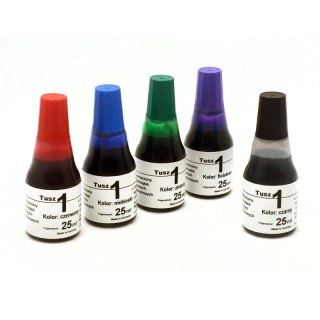 Tusz kreślarski jedynka czewrony 9 0 0 4 3 6 2 5 0 9 2 9 5 kolor: czerwony 25ml Colop (25 ml)