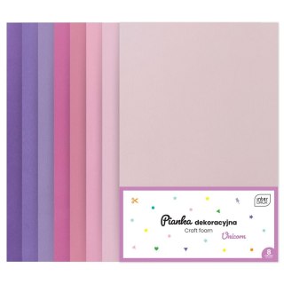 Arkusz piankowy pianka dekoracyjna UNICORN kolor: mix 8 ark. [mm:] 210x297 Noster (8szt)