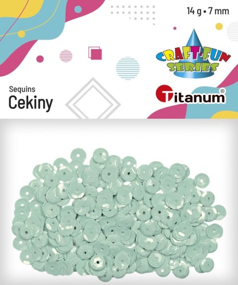 Cekiny Craft-Fun Series okrągłe 7mm seledyn 14g Titanum