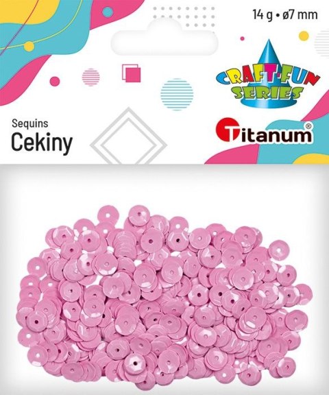 Cekiny Craft-Fun Series okrągłe 7mm wrzosowe 14g Titanum