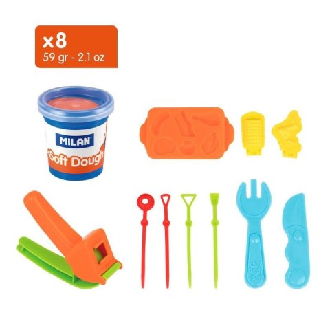 Ciastolina 8 kol. barbecue 59g Milan (913308BBQ)