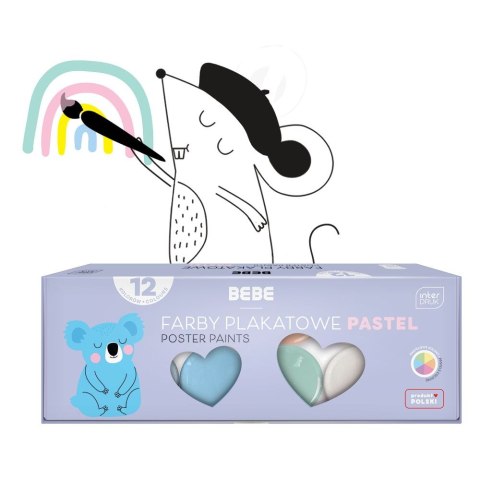 Farby plakatowe BB 12kol 5902277334169 kolor: mix 20ml 20 kolor. Bebe (20ml)
