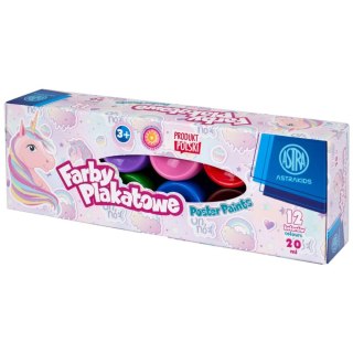 Farby plakatowe jednorożec kolor: mix 20ml 12 kolor. Astra (301221008)