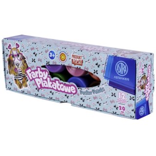 Farby plakatowe pieski kolor: mix 20ml 12 kolor. Astra (303221008)