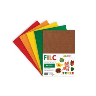 Filc kolor: mix 5 ark. Happy Color (HA 7120 2030-FOREST)