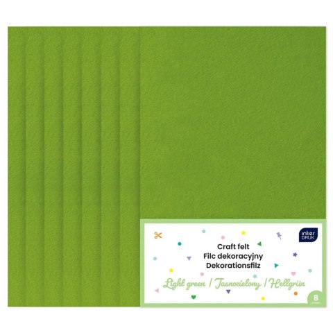 Filc kolor: zielony jasny 8 ark. [mm:] 200x297 Interdruk (IFILCJZIE)