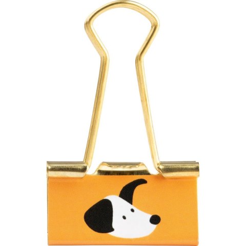 Klipsy do spinania dokumentów CAT&DOG, metal 6 szt Happy Color (HA 4821 01CD-WP6)