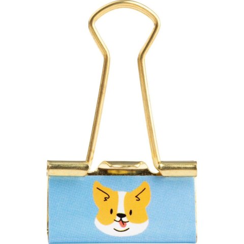 Klipsy do spinania dokumentów CAT&DOG, metal 6 szt Happy Color (HA 4821 01CD-WP6)