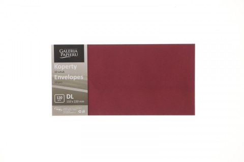 Koperta DL bordowa [mm:] 99x210 Argo (280186) 10 sztuk