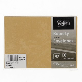 Koperta pearl złoty k 150g C6 złota Argo (280288) 10 sztuk