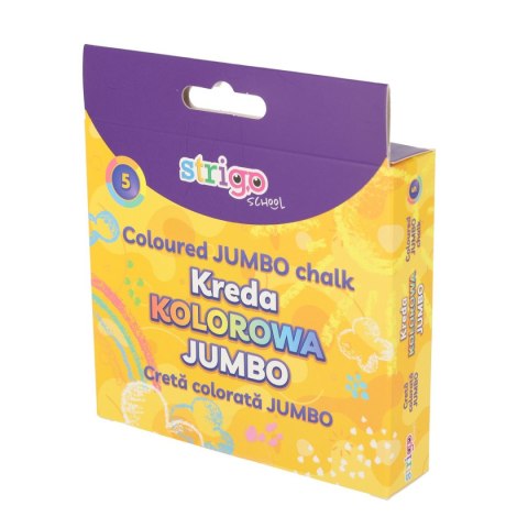 Kreda chodnikowa JUMBO 5 kolorów mix Strigo (SSC411) 5 sztuk