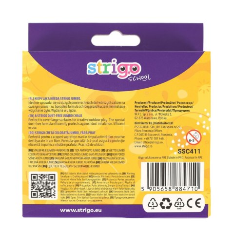 Kreda chodnikowa JUMBO 5 kolorów mix Strigo (SSC411) 5 sztuk