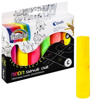 Kreda chodnikowa neonowa GR-F06N 6 kol. mix Fiorello (170-2599) 6 sztuk