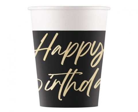 Kubek jednorazowy Elegant Happy Birthday, Decorata papier 200ml Godan (96614)