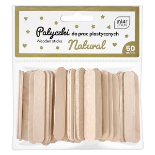 Patyczki naturalne DO prac plastycznych 5902277337283 50 szt Interdruk (65x10 50 szt)