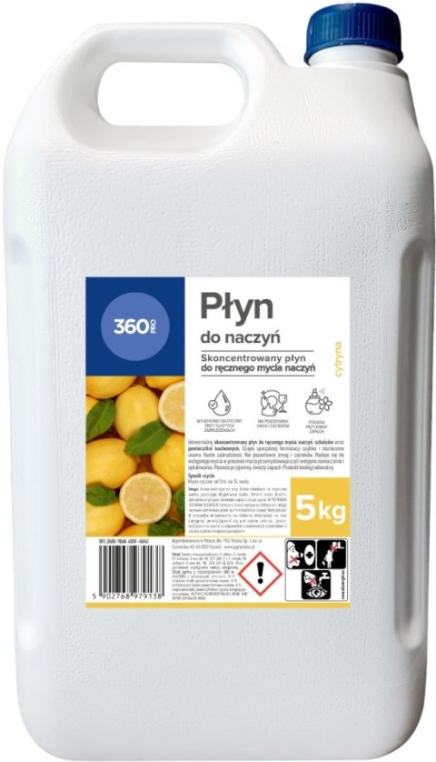 Płyn do naczyń premium Cytryna 5000ml 360 Pro