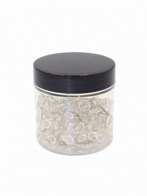 Spinacze TRANSPARENTNE 100 szt Tres