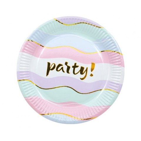 Talerz jednorazowy Elegant Party papier śr. 200mm 8 szt Godan (93673)