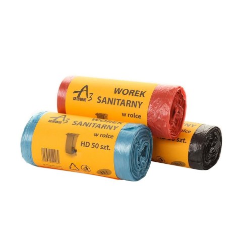 Worki na śmieci czarny kolor: czarny 60L 50 szt A3 Aglo