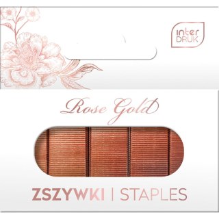 Zszywki 24/6 ROSE GOLD 1000 szt Interdruk (IZSZYWKIRG)