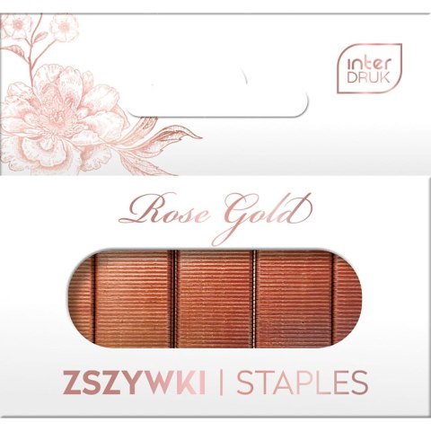 Zszywki 24/6 ROSE GOLD 1000 szt Interdruk (IZSZYWKIRG)