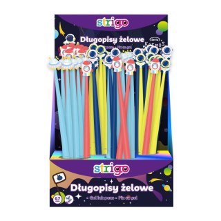 Długopis KOSMOS mix żelowy wkład niebieski 0,5mm Strigo (SSC240)