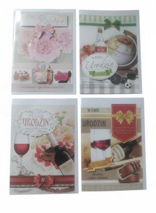 Kartka składana Urodziny B6 Top Graphic (BOGH)