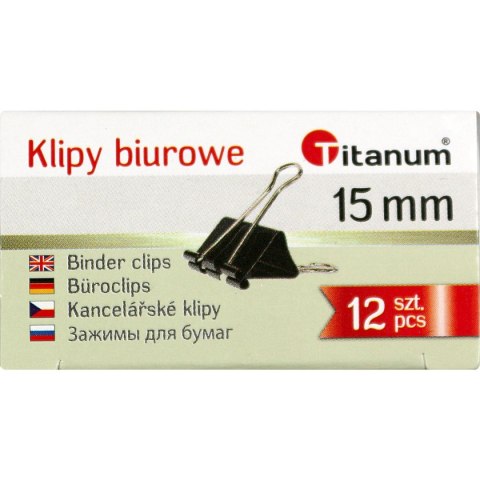 Klipy 15mm czarny Titanum (BC15)