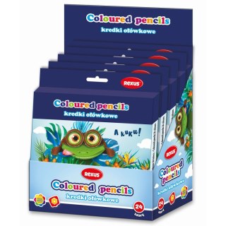 Kredki ołówkowe 24 kol. Rexus (603541)