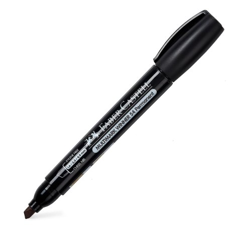 Marker permanentny wkład czarny ścięta końcówka Faber Castell (157999)