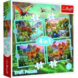 Puzzle Dinozaury 4w1 4w1 el. Trefl (34609)